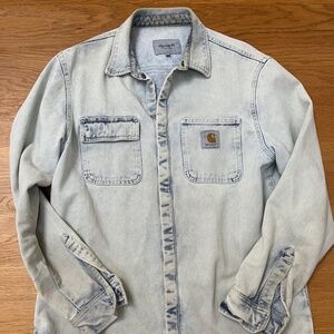 Carhartt WIP Salinac Shirt Jacket in Blue (sun washed) Work In Progress